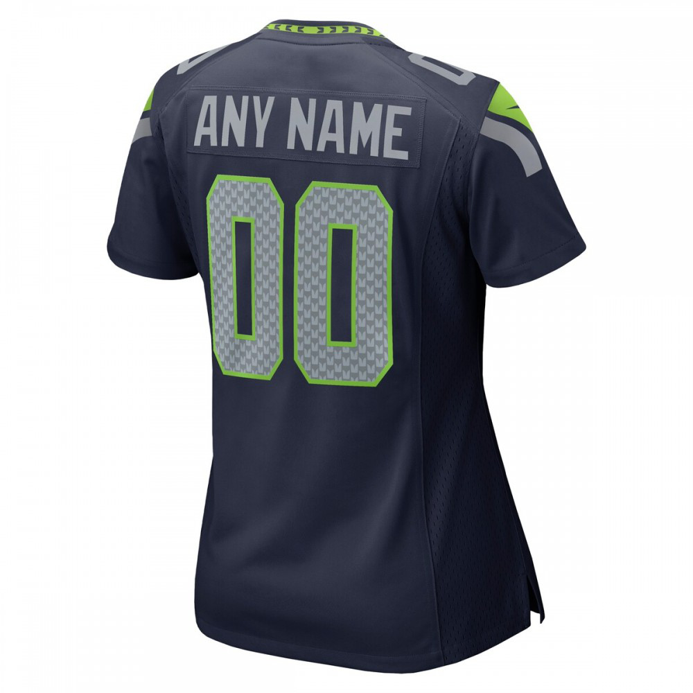 Seattle Seahawks Nike Women's Custom Game Jersey - College Navy-GridironStore